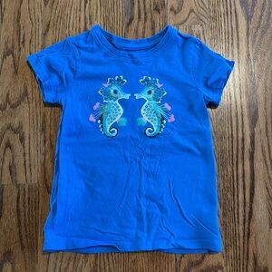 Tea Collection top in size 5 - seahorses